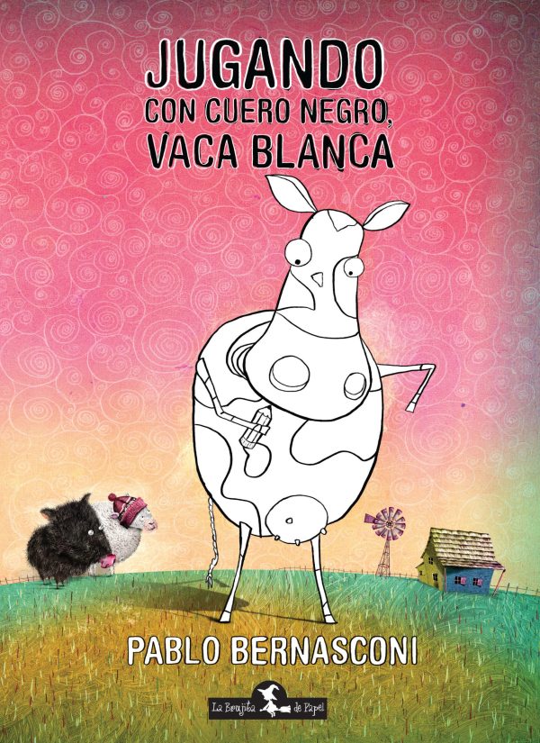 JUGANDO CON CUERO NEGRO  VACA BLANCA