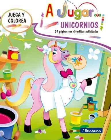 JUEGA Y COLOREA. UNICORNIOS